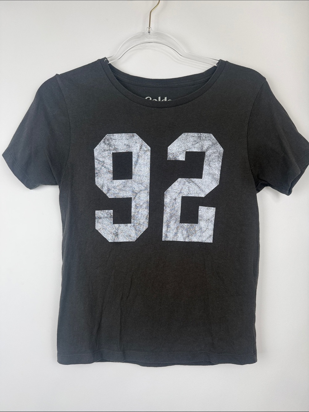 Nordstrom Golden Hour Black Short Sleeve Crew Neck 92 T-shirt Size Medium